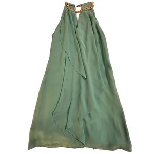 XSCAPE chiffon dress. Womens size 2. Color blueish/green